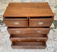 Antique Military Campaign Teak Chest of Drawers (18 of 21) Antique Military Campaign Teak Chest of Drawers (18 of 21)