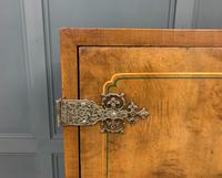 Floral Painted Burr Walnut Cabinet on Stand (15 of 15) Floral Painted Burr Walnut Cabinet on Stand (15 of 15)