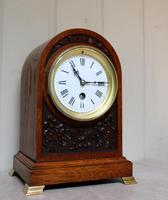 Edwardian Oak Arch Top Mantel Clock (12 of 12) Edwardian Oak Arch Top Mantel Clock (12 of 12)