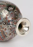 Oriental, Chinese / Japanese Exceptional Silver Metal Cloisonne Vase (23 of 25) Oriental, Chinese / Japanese Exceptional Silver Metal Cloisonne Vase (23 of 25)