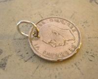 Vintage Pocket Watch Chain Fob 1948 Lucky Silver Sixpence 6d Coin Fob (7 of 7) Vintage Pocket Watch Chain Fob 1948 Lucky Silver Sixpence 6d Coin Fob (7 of 7)