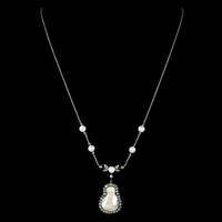 Art Deco Baroque Pearl Diamond Lavaliere Necklace 18ct Gold 2ct of Diamond c.1920 (2 of 9) Art Deco Baroque Pearl Diamond Lavaliere Necklace 18ct Gold 2ct of Diamond c.1920 (2 of 9)