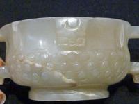 Chinese 18thC or Earlier, Miniature Jade Gui Form Archaistic Censer & Stand (6 of 9) Chinese 18thC or Earlier, Miniature Jade Gui Form Archaistic Censer & Stand (6 of 9)