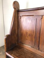Antique Victorian Pitch Pine Curved Back Pew or Settle (4 of 16) Antique Victorian Pitch Pine Curved Back Pew or Settle (4 of 16)
