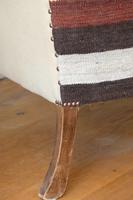 Antique Oak Chair with Multicoloured Afghan Kelim (8 of 9) Antique Oak Chair with Multicoloured Afghan Kelim (8 of 9)