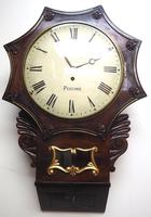 Rare Antique Drop Dial Wall Clock 8 Day Single Fusee Movement Signed J H Harvey Penzance (10 of 12) Rare Antique Drop Dial Wall Clock 8 Day Single Fusee Movement Signed J H Harvey Penzance (10 of 12)
