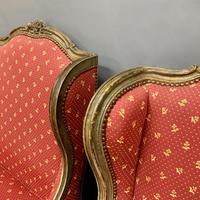 Pair of French Painted Wing Armchairs (7 of 8) Pair of French Painted Wing Armchairs (7 of 8)
