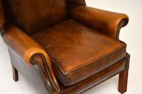 Antique Georgian Style Leather Wing Back Armchair (10 of 11) Antique Georgian Style Leather Wing Back Armchair (10 of 11)
