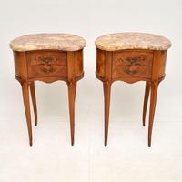 Pair of Antique French Marble Top Kidney Bedside Tables (2 of 12) Pair of Antique French Marble Top Kidney Bedside Tables (2 of 12)