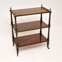 Antique Amboyna & Ebony Etagere Side Table (7 of 13) Antique Amboyna & Ebony Etagere Side Table (7 of 13)
