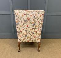 Upholstered Walnut Wing Armchair (8 of 9) Upholstered Walnut Wing Armchair (8 of 9)