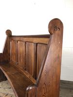 Antique Victorian Pitch Pine Curved Back Pew or Settle (10 of 16) Antique Victorian Pitch Pine Curved Back Pew or Settle (10 of 16)