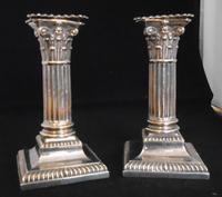 Pair of Silver Dwarf Corinthian Column Candlesticks (2 of 14) Pair of Silver Dwarf Corinthian Column Candlesticks (2 of 14)