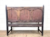 Antique Carved Oak Settle Bench (10 of 10) Antique Carved Oak Settle Bench (10 of 10)