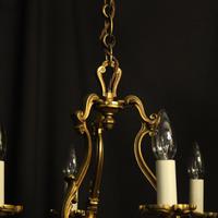 French Gilded Bronze 8 Light Rococo Chandelier c.1930 (8 of 10) French Gilded Bronze 8 Light Rococo Chandelier c.1930 (8 of 10)