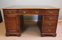 Antique Oak Partners Writing Desk (3 of 10) Antique Oak Partners Writing Desk (3 of 10)
