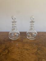 Pretty Pair of Antique Edwardian Decanters