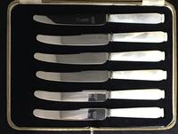 Cased Set of 6 Mother of Pearl Handle Butter Knives (2 of 4) Cased Set of 6 Mother of Pearl Handle Butter Knives (2 of 4)