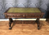Victorian Carved Oak Desk Library Table (6 of 25) Victorian Carved Oak Desk Library Table (6 of 25)