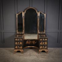 Black Lacquered Chinoiserie Dressing Table