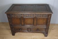 Carved Oak Two Drawer Coffer (4 of 7) Carved Oak Two Drawer Coffer (4 of 7)