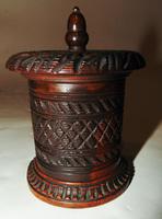 Victorian Carved Hardwood Tobacco Pot (6 of 6) Victorian Carved Hardwood Tobacco Pot (6 of 6)