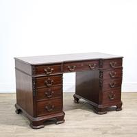 Early 20th Century Mahogany Pedestal Desk (1 of 12)