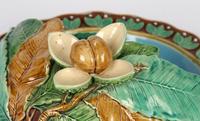 Minton Majolica Pottery Pedestal Chestnut Dish Dated 1867 (12 of 14) Minton Majolica Pottery Pedestal Chestnut Dish Dated 1867 (12 of 14)