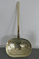 Fine and Large 19th Century English Brass Cream Skimmer (3 of 7) Fine and Large 19th Century English Brass Cream Skimmer (3 of 7)