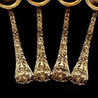 Antique Set of 4 Solid Silver Gilt Spoons with Highly Embossed Design - Henry William Curry 1871 (4 of 14) Antique Set of 4 Solid Silver Gilt Spoons with Highly Embossed Design - Henry William Curry 1871 (4 of 14)