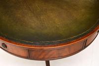 Antique Regency Style Mahogany & Leather Drum Table (9 of 9) Antique Regency Style Mahogany & Leather Drum Table (9 of 9)
