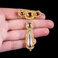 Antique Georgian Brooch & Earring Set 18ct Gold Pink Quartz + Paste Circa 1800 Boxed (10 of 11) Antique Georgian Brooch & Earring Set 18ct Gold Pink Quartz + Paste Circa 1800 Boxed (10 of 11)