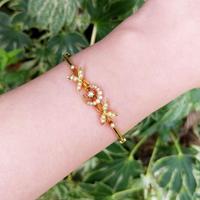 Vintage 14ct Yellow Gold Crescent Moon Pearl Bangle (4 of 8) Vintage 14ct Yellow Gold Crescent Moon Pearl Bangle (4 of 8)