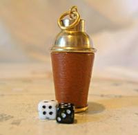 Vintage Pocket Watch Chain Fob 1960s Brass & Leather Gambling Fob With Dice (2 of 10) Vintage Pocket Watch Chain Fob 1960s Brass & Leather Gambling Fob With Dice (2 of 10)