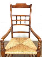 19th Century Rush Seat Rocking Armchair (7 of 9) 19th Century Rush Seat Rocking Armchair (7 of 9)