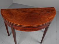 Matched Pair of George III Inlaid Mahogany Demi Lune Tables (7 of 19) Matched Pair of George III Inlaid Mahogany Demi Lune Tables (7 of 19)