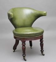 19th Century mahogany & green leather desk chair (5 of 11) 19th Century mahogany & green leather desk chair (5 of 11)
