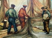 Cornish School - Large early 1900s Oil Painting of Fishermen Pulling in the Nets (9 of 14) Cornish School - Large early 1900s Oil Painting of Fishermen Pulling in the Nets (9 of 14)