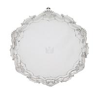 Antique Victorian Sterling Silver 10" Salver / Tray 1888 (8 of 8) Antique Victorian Sterling Silver 10" Salver / Tray 1888 (8 of 8)