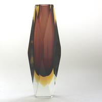 Large 10" Art Glass Alessandro Mandruzzato Murano Faceted Sommerso Vase 1970s (4 of 7) Large 10" Art Glass Alessandro Mandruzzato Murano Faceted Sommerso Vase 1970s (4 of 7)