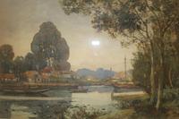 Antique Original Watercolour - John Robertson Miller Fl. 1880-1912 - The Fishing Hamlet (2 of 6) Antique Original Watercolour - John Robertson Miller Fl. 1880-1912 - The Fishing Hamlet (2 of 6)
