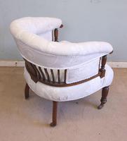 Antique Late Victorian Walnut Tub Chair (4 of 9) Antique Late Victorian Walnut Tub Chair (4 of 9)