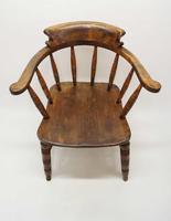 Early 20th Century Smokers Bow or Captains Chair, Ash / Beech - Large Seat, Wide Arms (9 of 15) Early 20th Century Smokers Bow or Captains Chair, Ash / Beech - Large Seat, Wide Arms (9 of 15)