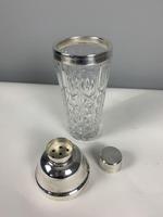 Silver Plate Art Deco Tall Glass Cocktail Shaker; 1930’s... Markers Marked (4 of 10) Silver Plate Art Deco Tall Glass Cocktail Shaker; 1930’s... Markers Marked (4 of 10)
