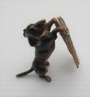 Austrian Cold Painted Bronze, Dachshund with Newspaper, early C20th (5 of 7) Austrian Cold Painted Bronze, Dachshund with Newspaper, early C20th (5 of 7)