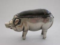 Edwardian Novelty Antique Silver Pig Pin Cushion by Adie & Lovekin, Birmingham 1902 (7 of 10) Edwardian Novelty Antique Silver Pig Pin Cushion by Adie & Lovekin, Birmingham 1902 (7 of 10)