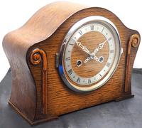 Oak English Art Deco 8 Day Striking Mantel Clock (4 of 8) Oak English Art Deco 8 Day Striking Mantel Clock (4 of 8)