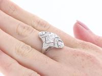 1.18ct Diamond & 14ct White Gold Dress Ring c.1930 (8 of 9) 1.18ct Diamond & 14ct White Gold Dress Ring c.1930 (8 of 9)