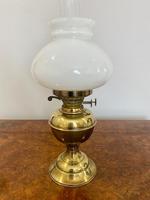 Antique Edwardian Quality Brass & Glass Oil Lamp (4 of 4) Antique Edwardian Quality Brass & Glass Oil Lamp (4 of 4)