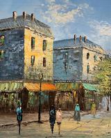 Fine Large Original Vintage Parisian Street Cityscape Impressionist Oil Painting (7 of 11) Fine Large Original Vintage Parisian Street Cityscape Impressionist Oil Painting (7 of 11)